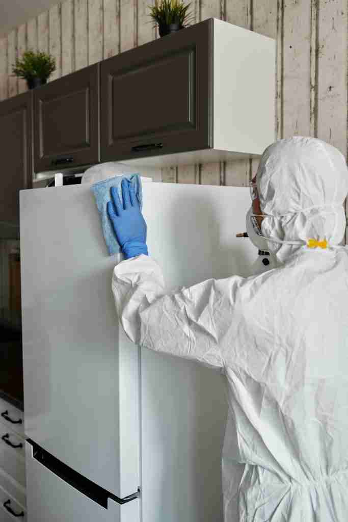 cleaning the refrigerator